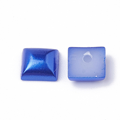 ABS Plastic Imitation Pearl Cabochons SACR-R748-6x6mm-Z37-1