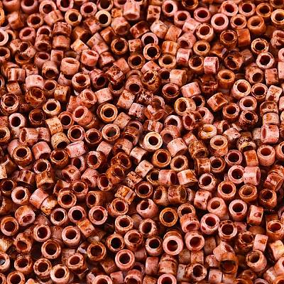 Opaque Picasso Cylinder Glass Beads SEED-Q039-06A-04-1