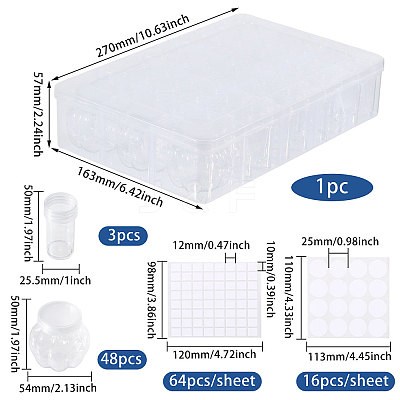 Rectangle Plastic Organizer Storage Grid Bead Containers CON-WH0100-80-1