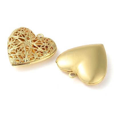 Rack Plating Brass Locket Pendants KK-M269-08G-1