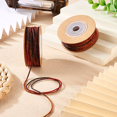2 Rolls Segment Dyed Cotton Twisted String Cord OCOR-TA0002-95A-1