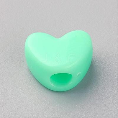 Opaque Acrylic European Beads SACR-Q187-02-1