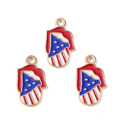 Independence Day Alloy Enamel Pendants ENAM-K067-44-1