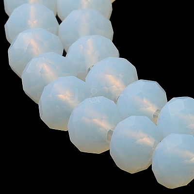 Imitation Jade Solid Color Glass Beads Strands EGLA-A034-J4mm-MD06-1