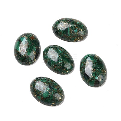 Natural Malachite Cabochons G-E464-42P-1