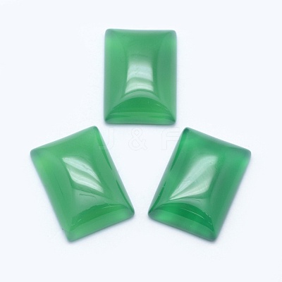 Natural Green Agate Cabochons G-E491-D-01-1