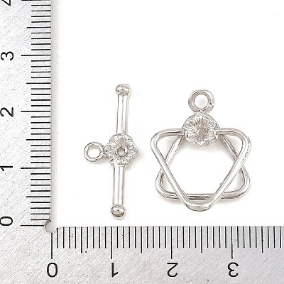 Brass Toggle Clasps KK-G548-42P-01-1