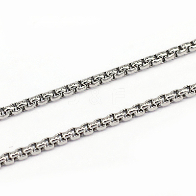 Tarnish Resistant 304 Stainless Steel Box Chains CHS-L001-29-2mm-1