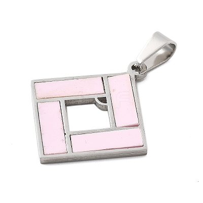 304 Stainless Steel Pendants STAS-F313-06P-1