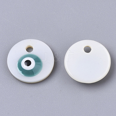 Natural Freshwater Shell Charms SHEL-N026-38A-1