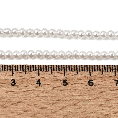 Eco-Friendly Dyed Glass Pearl Round Beads Strands HY-A002-3mm-RB001-1