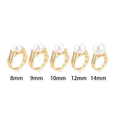 Cat Head Shape Brass Micro Pave Clear Cubic Zirconia Cup Peg Ring Settings KK-T076-13G-1