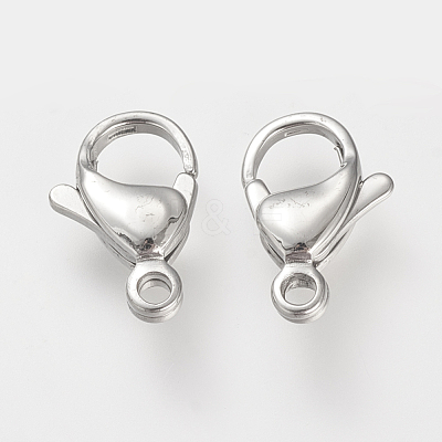 Tarnish Resistant 304 Stainless Steel Lobster Claw Clasps STAS-S066-9mm-15-1