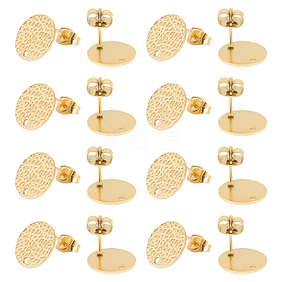 30Pcs Ion Plating(IP) 304 Stainless Steel Ear Stud Findings STAS-UN0042-96-1
