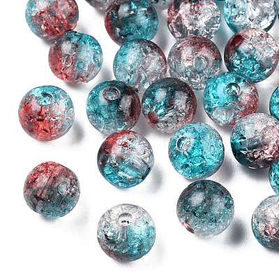 Transparent Crackle Acrylic Beads LS-CACR-N002-14-1