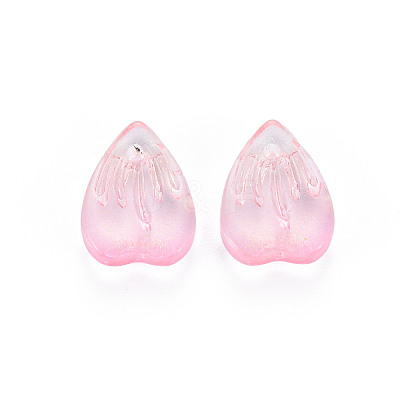 Transparent Spray Painted Glass Charms GLAA-S190-020A-05-1