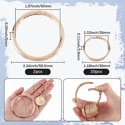 Iron Keychain Clasps FIND-SP0003-72G-1