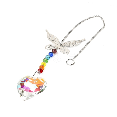 Alloy Butterfly Hanging Ornaments HJEW-C011-02P-1