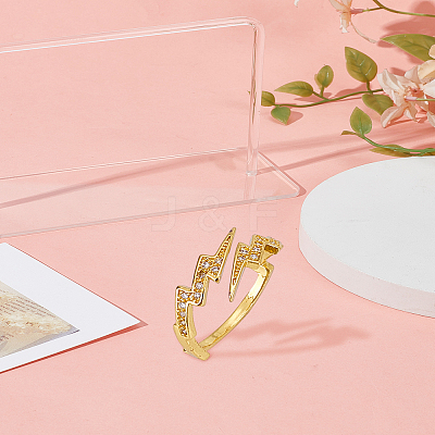1Pc Brass Cuff Rings RJEW-LP0005-09-1