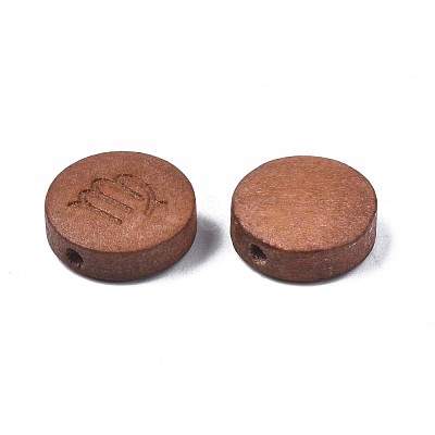 Laser Engraved Wood Beads WOOD-S053-53E-1