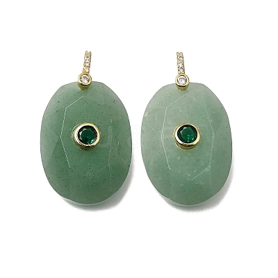 Natural Green Aventurine Pendants GG-CBA7610-06G-04-1