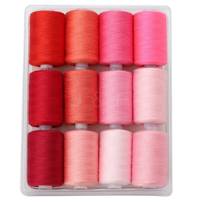 12 Colors Polyester Sewing Thread PW-WGD975A-20-1