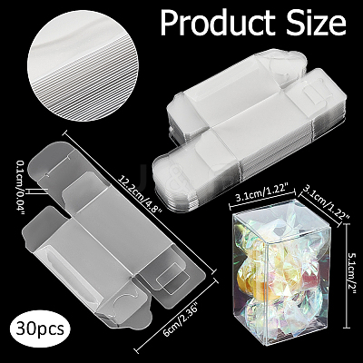 Transparent Plastic PVC Box Gift Packaging CON-WH0085-85A-1