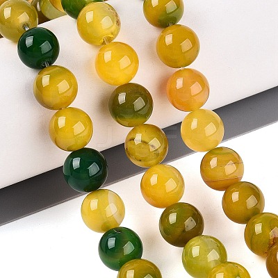 Dyed Natural Agate Beads Strands G-Q606-45A-03-1