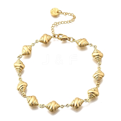 304 Stainless Steel Link Bracelets for Women BJEW-P354-04C-G-1