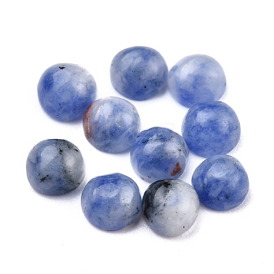 Natural Blue Spot Jasper Cabochons G-P393-R64-4MM-1