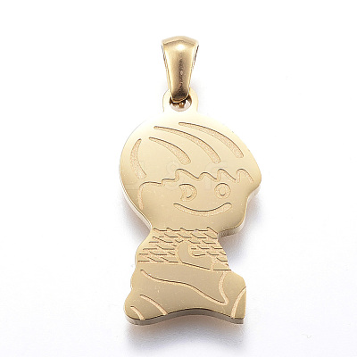 Ion Plating(IP) 304 Stainless Steel Pendants STAS-K162-024G-1