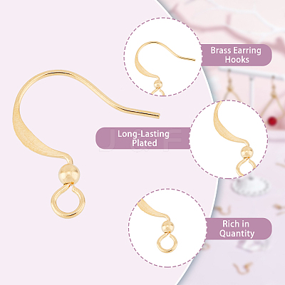 150Pcs Brass Earring Hooks KK-DC0002-43-1