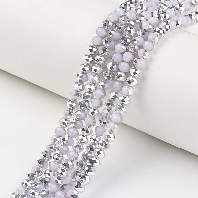 Electroplate Glass Beads Strands EGLA-A034-J8mm-M04-1