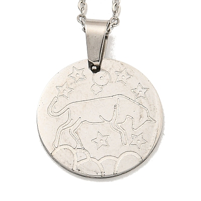 Non-Tarnish Constellation Pendant Necklaces NJEW-S422-04P-02-1