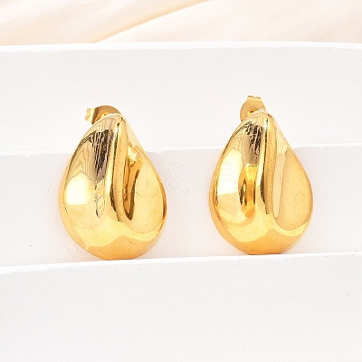 304 Stainless Steel Stud Earrings EJEW-D319-09A-G-1