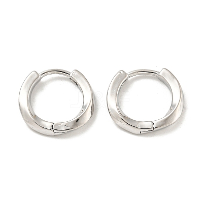 Brass Hoop Earrings EJEW-L211-08G-P-1