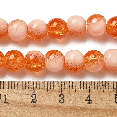 Crackle Glass Beads Strands GLAA-U001-8mm-10-1