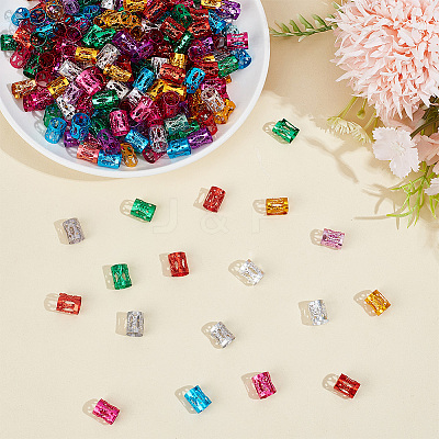 300Pcs Aluminum Dreadlocks Beads Hair Decoration ALUM-PA0001-03-1