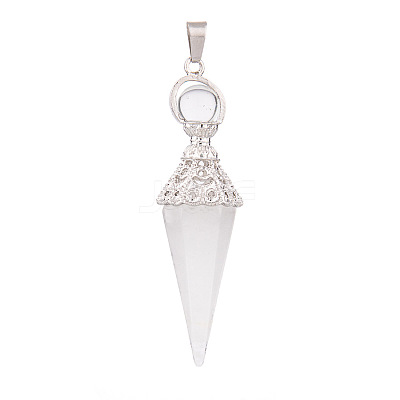 Natural Quartz Crystal Pendants PW-WG6405D-03-1