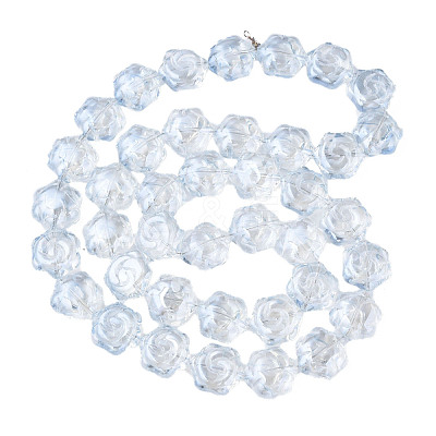 Electroplate Glass Beads Strands EGLA-N008-018-C01-1