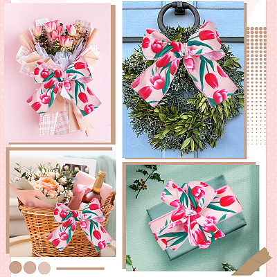 2 Rolls Burlap Ribbons SRIB-WH20009-003-1