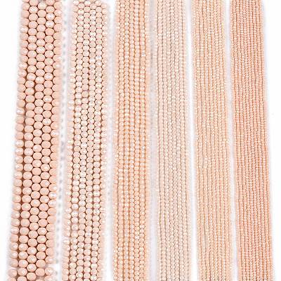 Electroplate Glass Beads Strands EGLA-A044-P4mm-A05-1