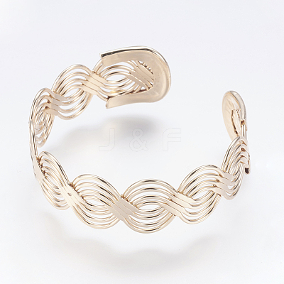 Iron Cuff Bangles BJEW-LT-384-1-KC-1