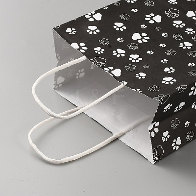 Kraft Paper Gift Bags with Handle ABAG-WH0045-19B-1