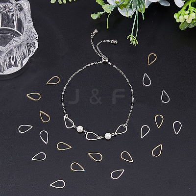 60Pcs 2 Colors Brass Linking Rings KK-HS0001-47-1