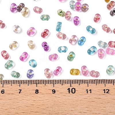Baking Paint Transparent Glass Seed Beads X-SEED-N006-05-1