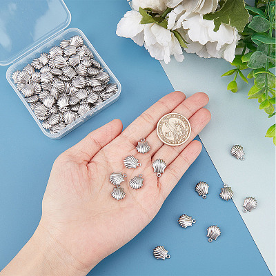 100Pcs 316 Surgical Stainless Steel Charms STAS-SC0004-46-1