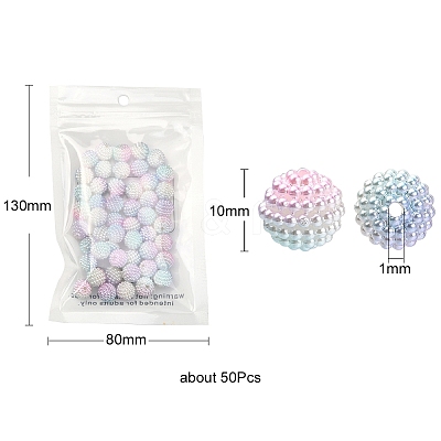 50Pcs Imitation Pearl Acrylic Beads OACR-YW0001-11F-1