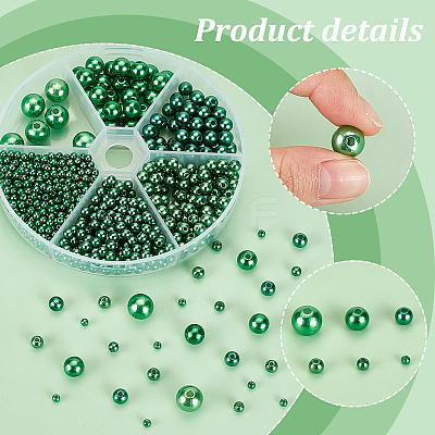 1070pcs 6 Style Imitation Pearl Acrylic Beads OACR-PH0004-19-1