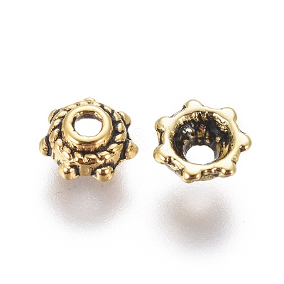 Tibetan Style Bead Caps X-TIBEB-A0514-AG-FF-1